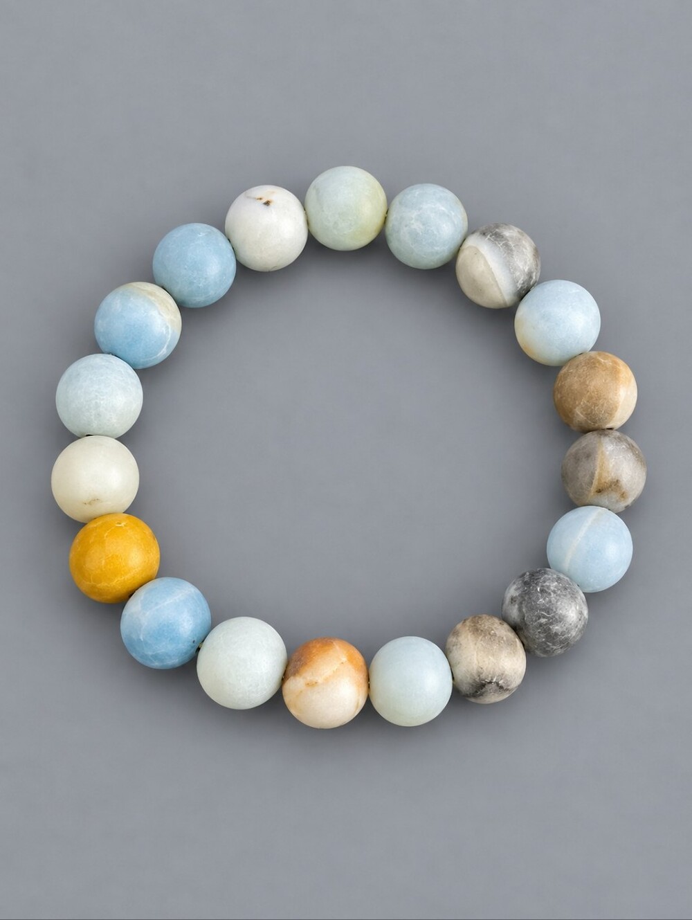3/$30 Amazonite Matte Beaded Stretch Bracelet